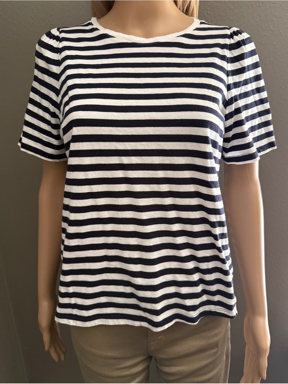 a new day Navy and White Striped Short Sleeve Tee